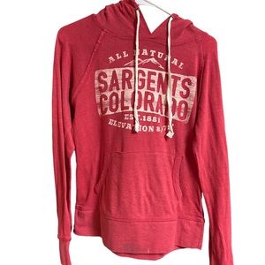 Retro Red All Natural Sargents Colorado Women’s S Hoodie MINTY Lightweight